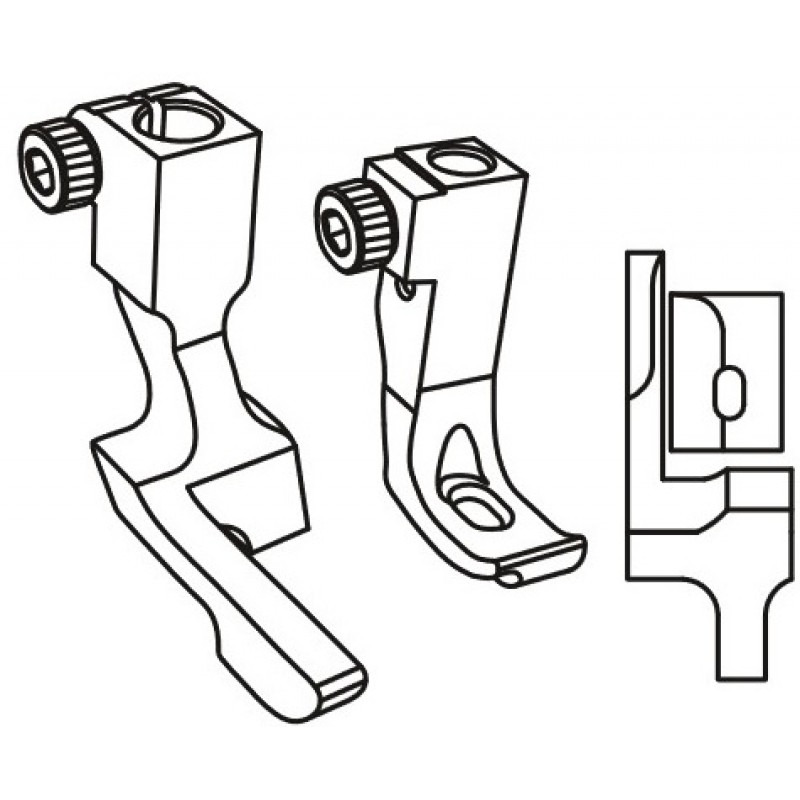 KH1525TG Piping Feet — Similar to KH1525PL, but its welt groove is integrated one half each in the presser foot and feeding foot