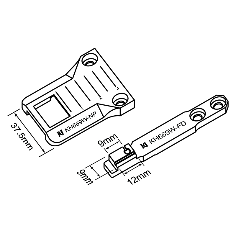 KH669W Needle Plate + Feed Dog — Wider needle plate and feed dog set for Durkopp Adler 669 Max. stitch length : 9 mm Feed dog feeding Width : 12 mm