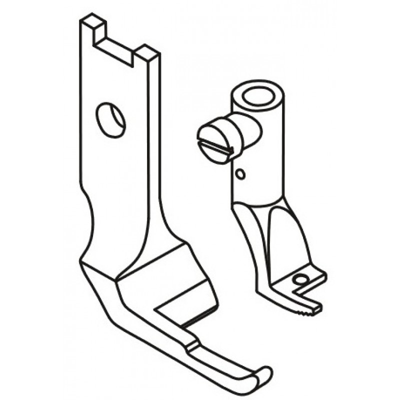KP335FC Presser Feet — For right angle binder 91-040 432-04 + 91-040 629-93 Presser feet width : 13mm Feeding feet width : 10mm