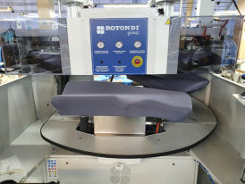Rotondi 12RD T-301 Карусельный гладильный пресс с разворотом на 120° для предварительного формирования полочки пиджака, комплектуется компьютером “Leonardo”.