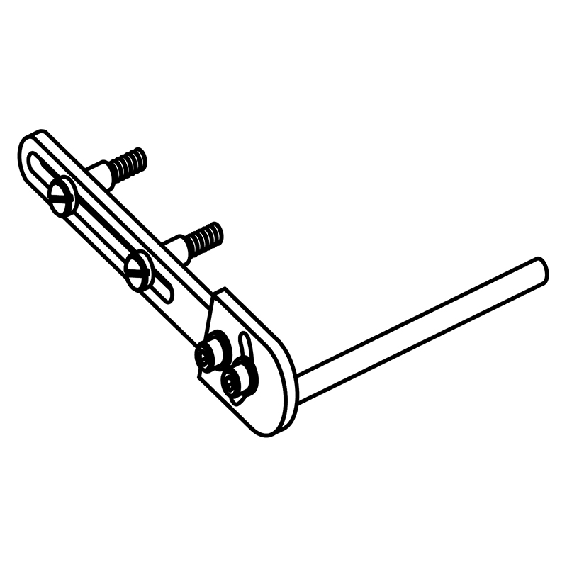 KB8700 Folder Bracket — Suspending folder bracket for single needle lockstitch flat-bed machines. Bracket diameter: 6.3mm *Please confirm that the sewing machine has corresponding screw holes, otherwise it cannot be installed.
