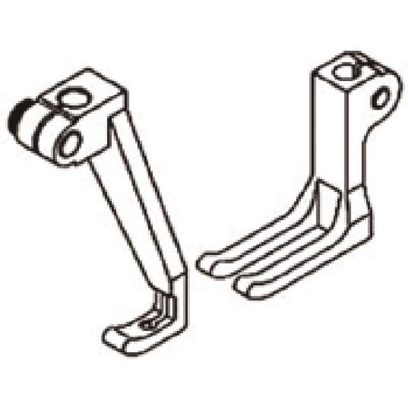 28057 Presser Foot + 28137 Feeding Foot — Presser Feet Set for Seiko CH-8B Presser Foot Width : 19mm Feeding Foot Width : 7.7mm