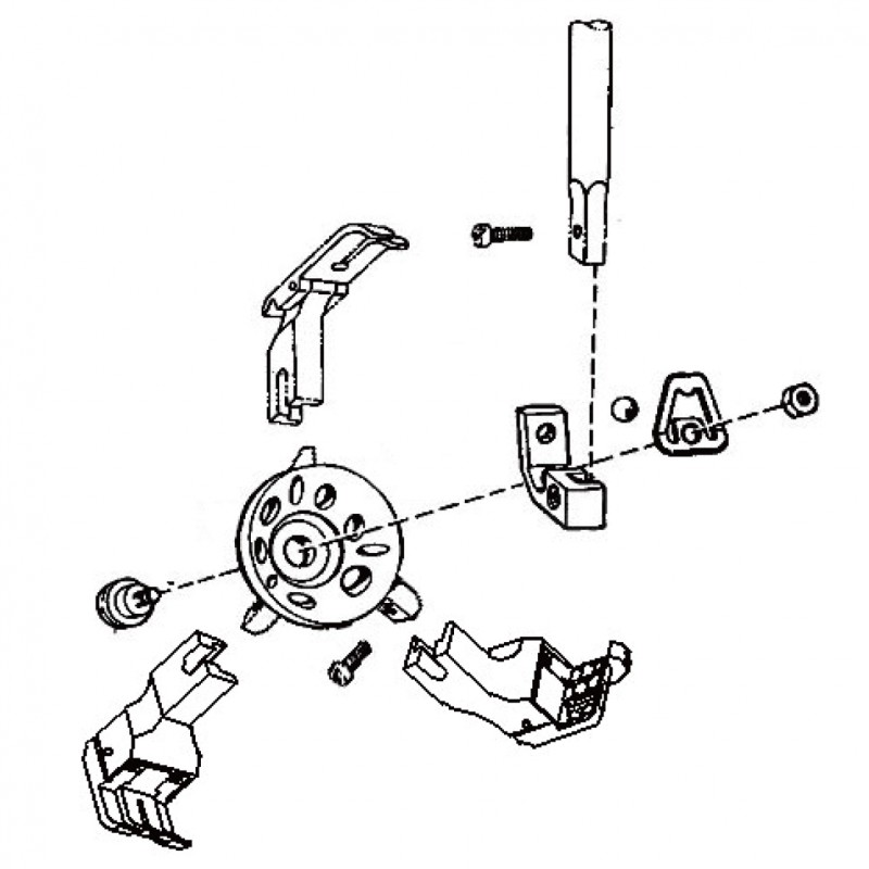 154628-001 Turret Presser Feet Assembly — Turret Presser Feet Assembly 3 presser feet can be installed simultaneously. Al…