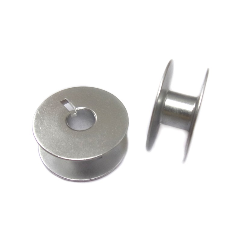 55623AS Bobbin (100pcs/box) — Bobbin for Single Needle Machines (Thread Trimmer) Diameter : 21.2 mm Height : 9.2 mm Axis Diameter: 6 mm *Price is marked per box. 100 pcs per box.*
