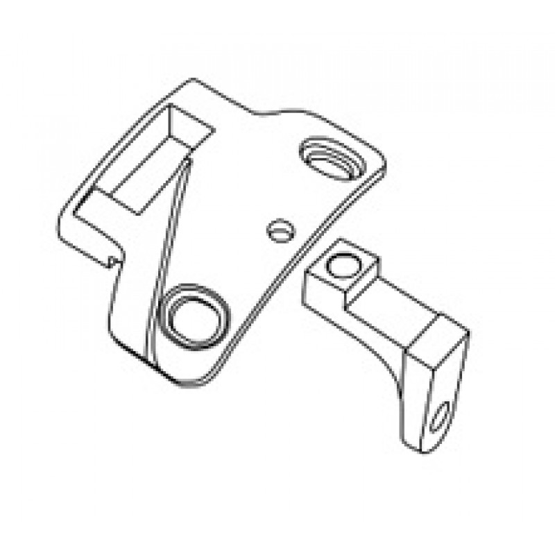 KH205M Needle Plate + Feed Dog — Needle plate and feed dog for small operation