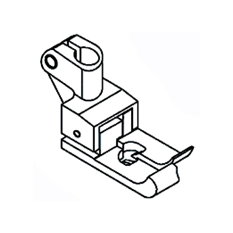 3100L Left Compensating Foot — Left Guiding Compensating Foot for Coverstitch Machine Presser Bar Internal Diameter: 6.0mm