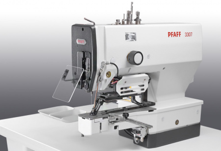 PFAFF 3307 -1/01, -1/02 Программируемый полуавтомат однониточного цепного стежка для пришивания плоских пуговиц на 2, 3, 4 и 6 отверстий