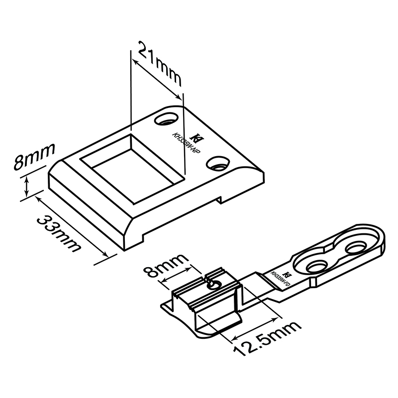 KH335W Needle Plate + Feed Dog — Wider needle plate and feed dog for Pfaff 335 Feed dog feeding Width: 12.5mm