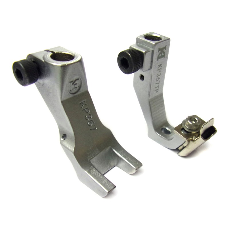 KP367TP Presser Feet — Tape attaching tube on feeding footPresser foot width : 15mmFeeding foot width : 7.5mm