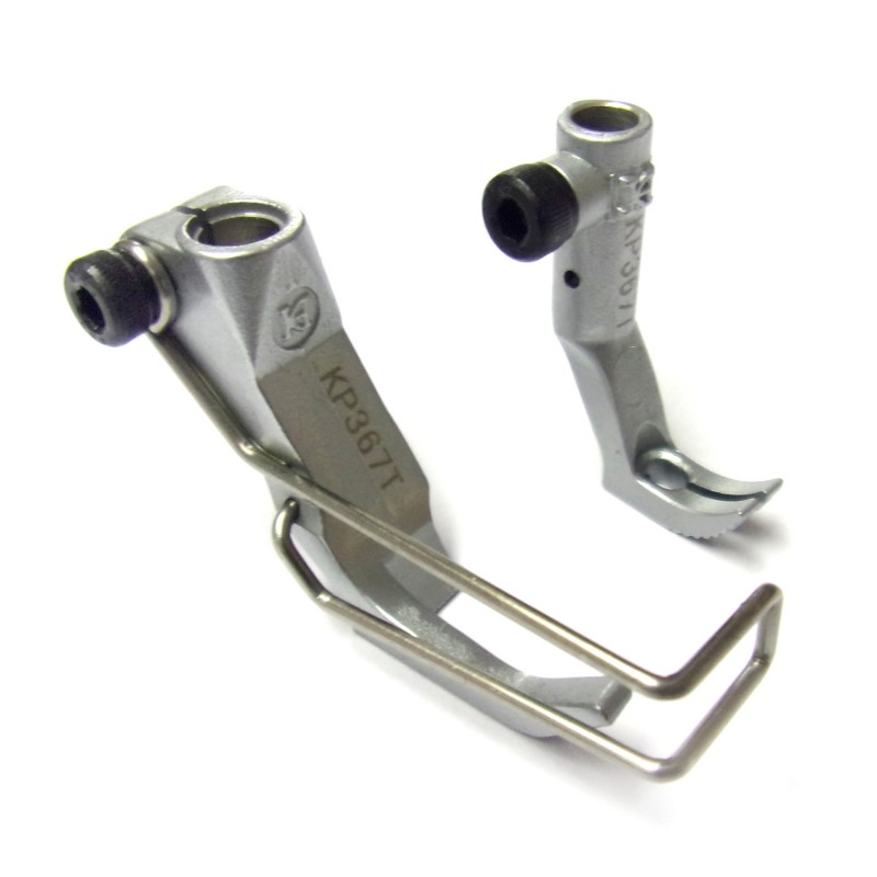 KP367T Right Zipper Feet — ApplicationFor sewing zipperSpecificationPresser foot width: 9.5mmFeeding foot width: 6mmMaximum stitch length: 9mmGenuine part numberDurkopp Adler: 0367 220283 (Presser foot) + 0367 225043 (Feeding foot)Compatible machine modelsDurkopp Adler: 367, 467, 667, 669, 767, 768, 867, 868, 869, 1767Juki: LU-1509N, LU-1511N, LU-1521N, LU-2210, LU-2212N, LU-2216N, LU-2220N, LU-2810A, LU-2810A-7, LU-2828A, PLC-2710Brother: LS2-B891Seiko: BBW-8BLVetron: 5000, 5010, 5100, 5110Sunstar: KM-1060BL, KM-1070BLHighlead: GC20688, GC24688Global: WF-1767 series