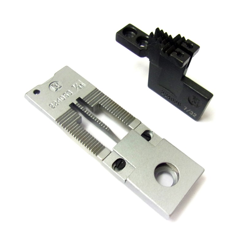 224053 Needle Plate + 224029 Feed Dog — Tape Attaching Gauge Set 224053 Needle Plate Needle Plate with Tape Insert Tunn…