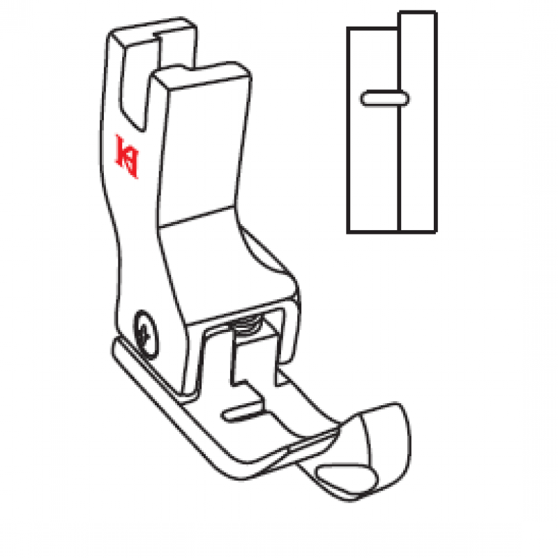 KP438-CR Compensating Foot — Right Compensating Presser Foot Needle Hole : 6mm Left Toe Width : 7.5mm