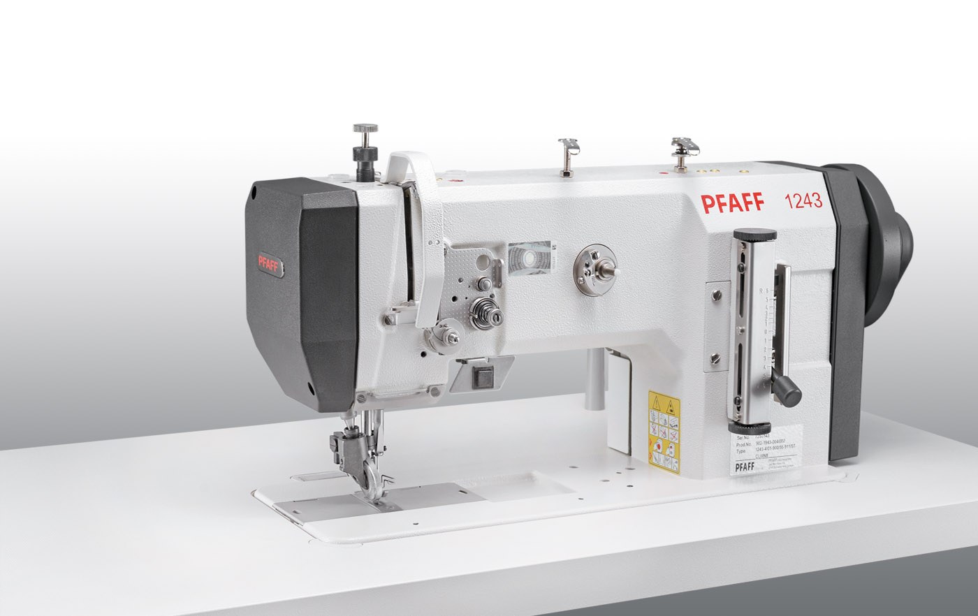 PFAFF 1243 Одноигольная машина челночного стежка с верхним приводным роликом и нижним реечным продвижением