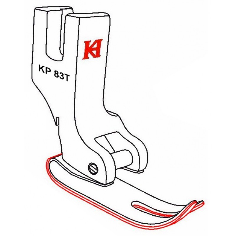 KP83T Ski Foot — Ski Foot Teflon Sheet: Steel presser base: