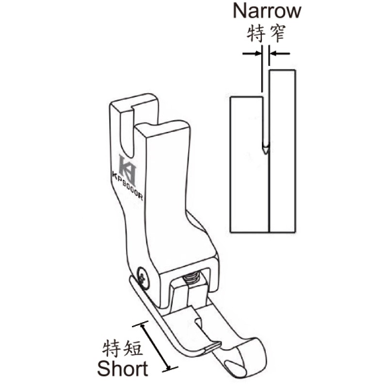 KP9000R Right Compensating Feet — Right Compensating Feet for Thin Material