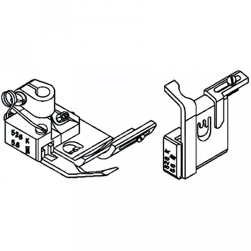 528K Presser Foot — Presser Foot for Coverstitch Machine Presser Bar Internal Diameter: 6.0mm