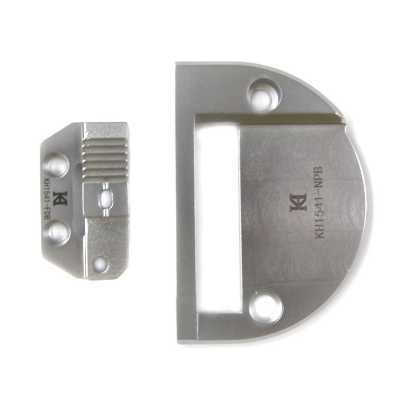 KH1541-NPB/FDB Needle Plate + Feed Dog — Needle Plate and Feed Dog for bindingUsing with KP1510B binding feet and KHB01 binder bracket.Suitable for :