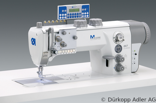 867-190342-M Dürkopp Adler 1-Needle lockstitch flatbed bottom feed, needle feed and alternating foot top feed, integrated sewing drive sewing machine (0867 990204 024)