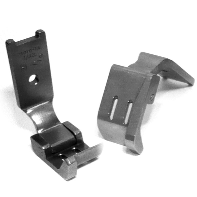21010-1AL Presser Feet — Presser Feet with Left Edge Guide * Gauge Set for Brassiere Tape Attaching *