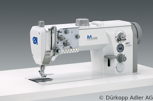 667-180112 Dürkopp Adler 1-Needle lockstitch flatbed bottom feed, needle feed and alternating foot top feed sewing machine (0667 990003 020)