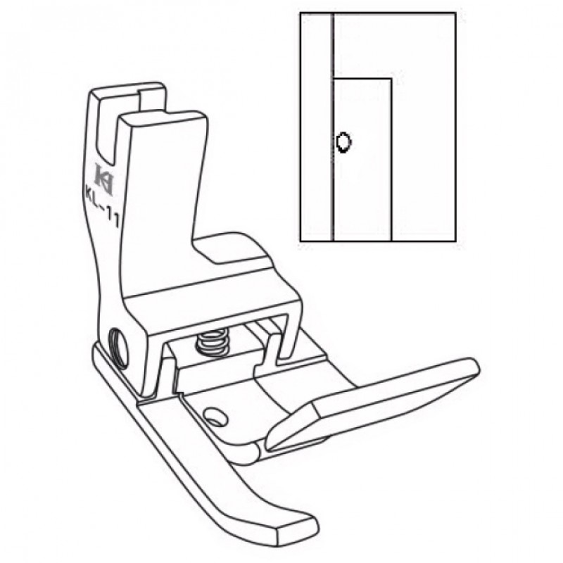 KL-11 Compensating Feet — Central Compensating Feet for Folder *Size options: Space from left guide to right edge.
