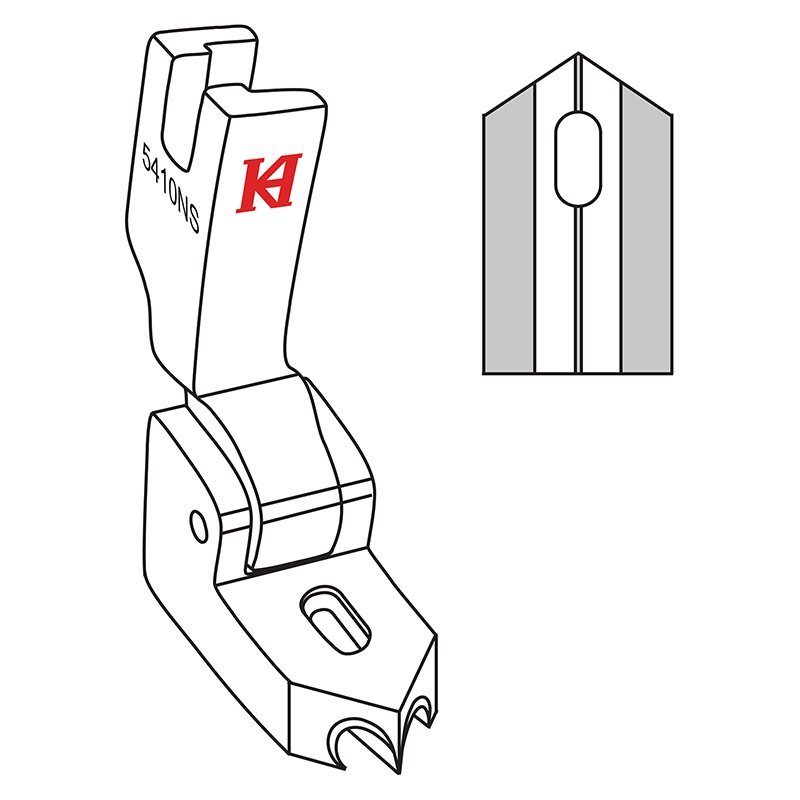 5410NS Zipper Feet — Needle Feed Invisible Zipper Feet with Center Guide