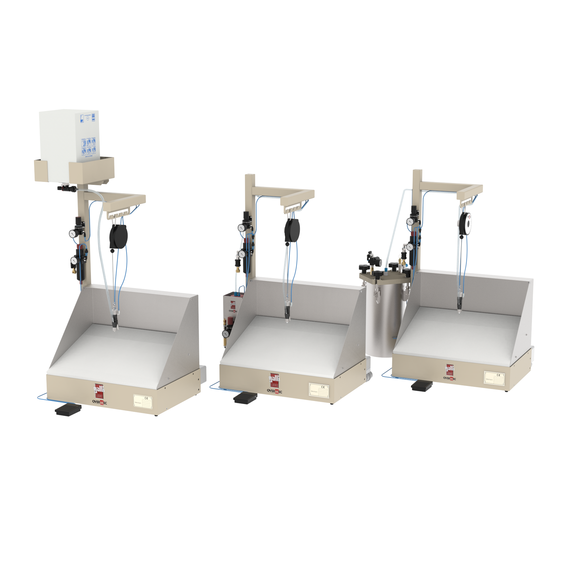 Galli TS 8 BB – TS 8 1L – TS 8 10L спрей-аппликатор для клея на водной основе в комплекте с всасывающим стендом, рабочая зона 60 x 40 см
