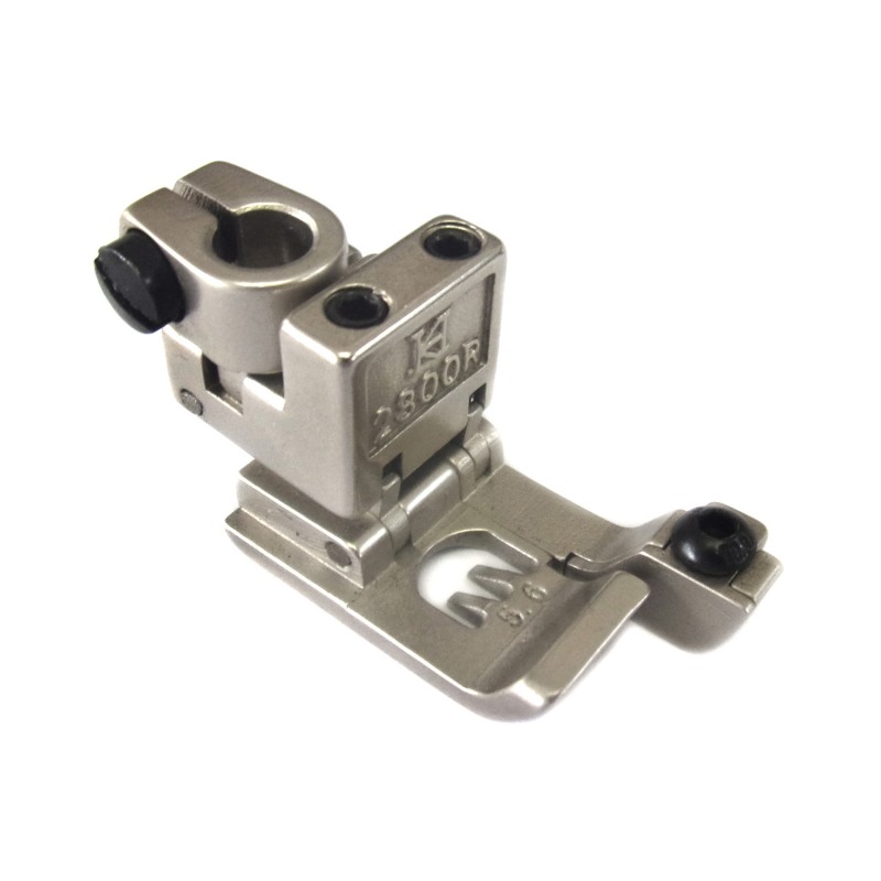2800R Right Compensating Foot — Right Compensating Foot for Coverstitch Machine (Adjustable) Pressure can be adjusted independently. Suitable for sewing different thickness fabrics simultaneously. Presser Bar Internal Diameter: 6.0mm