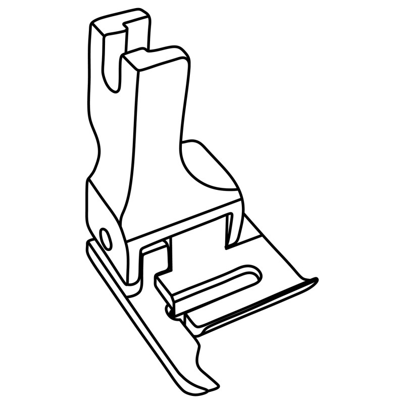 KP938LF Guiding Foot — Its compensating guide at the left hand side make the material can go straight easily. Suitable for Pfaff 438 and 938.