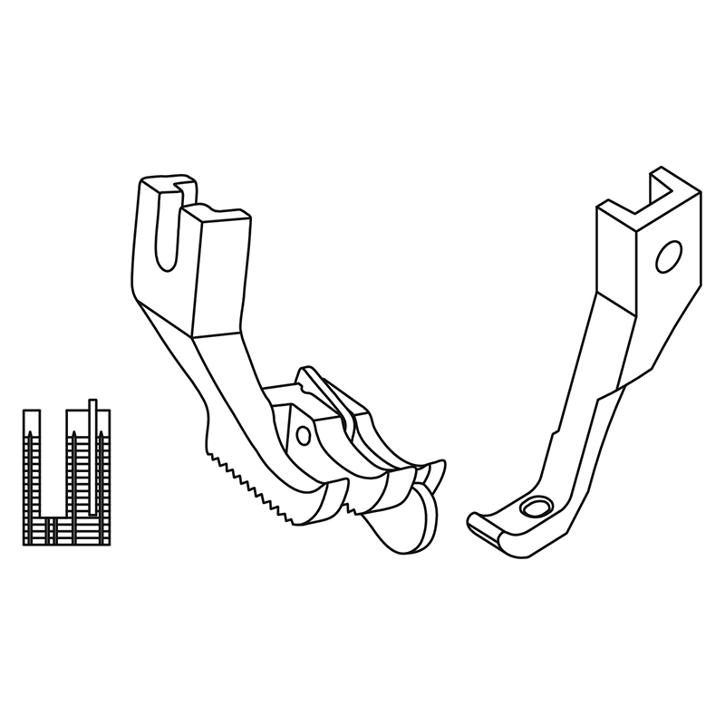 KR350 Guiding Feet — Right Guiding Feet for Juki DU-141 Size options : Space between needle hole and guide