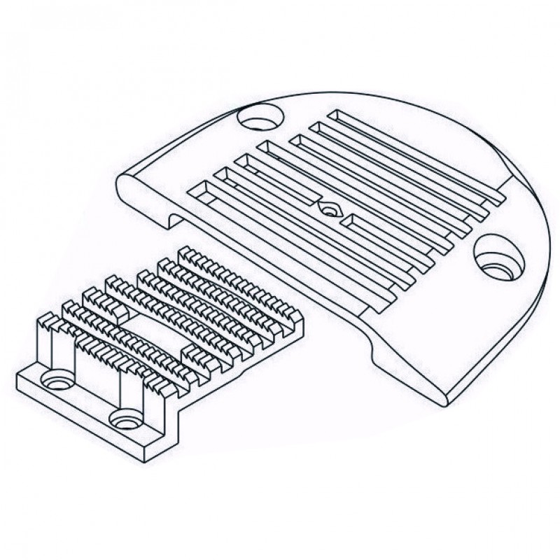 KH7-NP Needle Plate + KH7-FD Feed Dog — Needle Plate and Feed Dog (Thick) for Thread Trimmer Machine Suitable for : Juki : 555, 8700 Juki (Thread Trimmer) : 5550, 9000 Brother : 735, 755 Brother (Thread Trimmer) : 7200, etc.