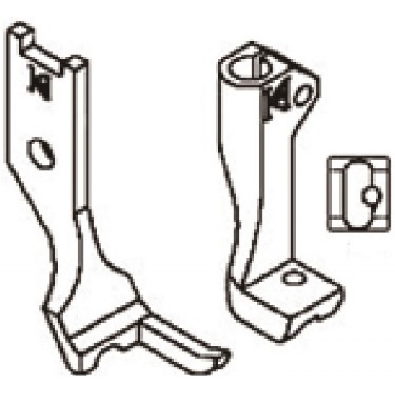 S96 Presser Foot + S95 Feeding Foot — Piping Feet Set Groove on left of needle hole Suitable for: