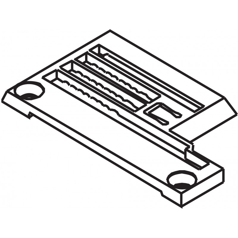 257030B Needle Plate — Needle Plate for Pegasus Coverstitch Machine Suitable for machine: