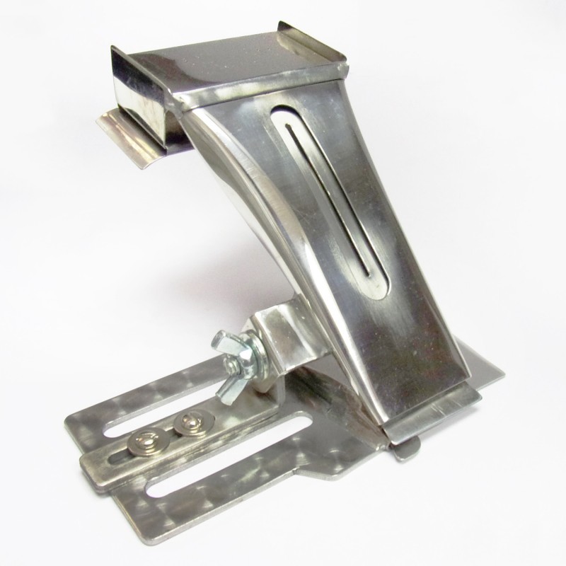 KHF55 Top Center Plait Folder — Top Center Plait Folder For Double -Needle & Kansai Special Multi-needle Machines Applicable Parts : 1. Multi-needle Gauge Set for Kansai Special 2. 112WC-9 Presser Feet 3. PD112x1, PD112x1.8 Presser Feet 4. KP404G Presser Feet