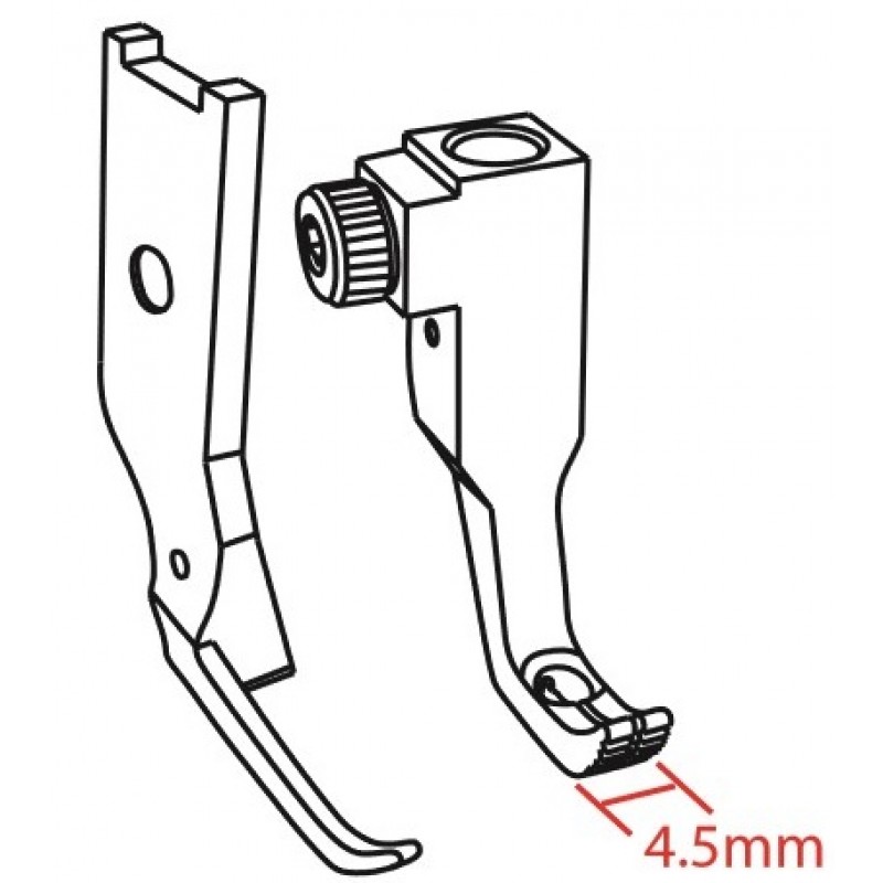 KP1245-R071 Presser Feet — Presser foot width : 8mm Feeding foot width : 4.5mm