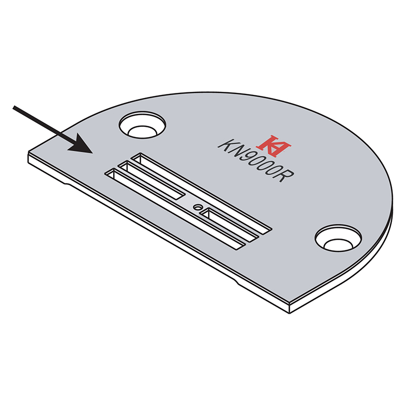 KN9000R Teflon Needle Plate — Teflon Needle Plate Anti-static. Not sticky for fabric. Suitable for sticky material, such as waterproof fabric, diving clothing.