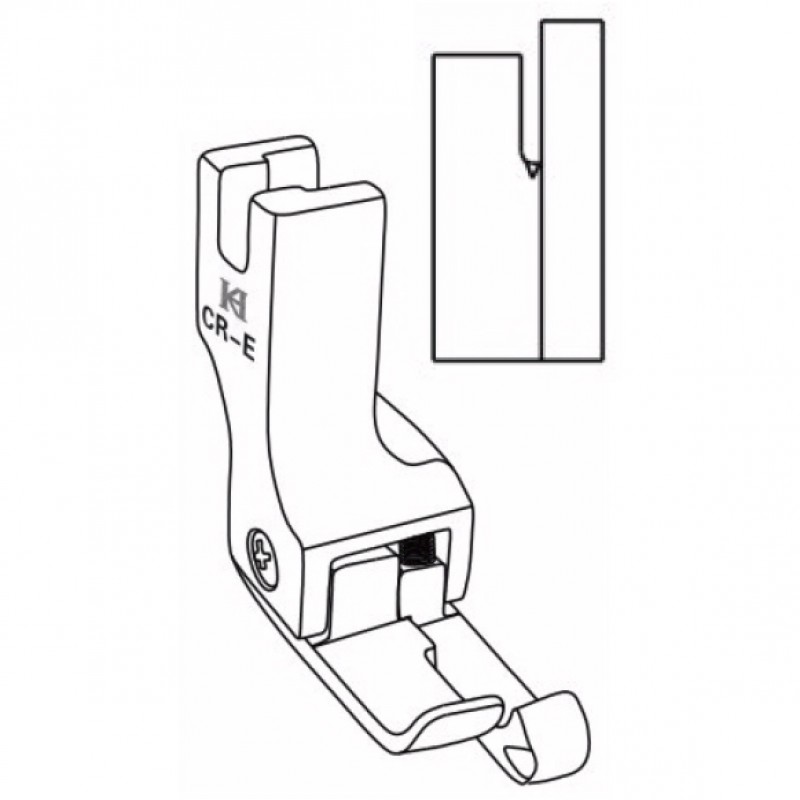 CR-E Right Compensating Feet — Right Guiding Compensating Feet *Optional size: The space between needle hole and right guide.
