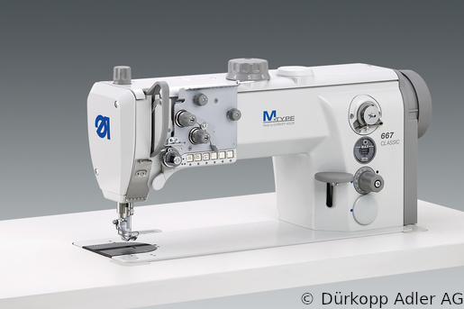 667-180132 Dürkopp Adler 1-Needle lockstitch flatbed bottom feed, needle feed and alternating foot top feed sewing machine (0667 990006 006)
