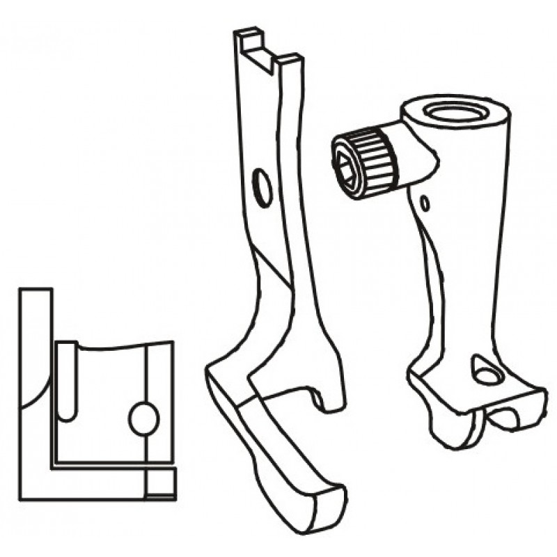 KH1510PL Piping Feet — Cording groove on the left of the needle