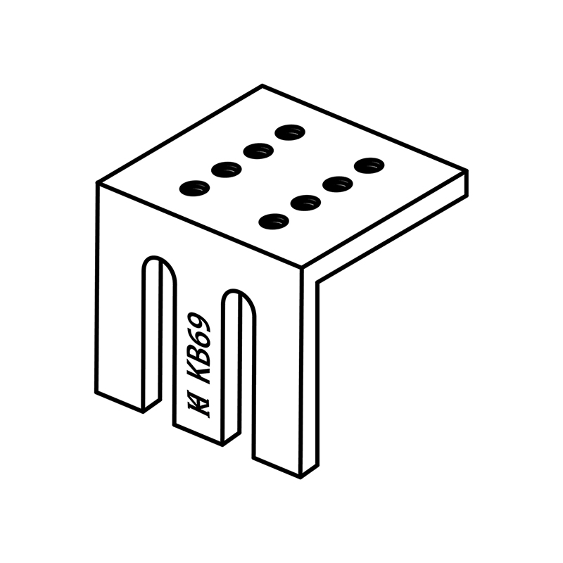 KB69 Bracket Part — Folder / Attachments Bracket Part Suitable for Cylinder-bed machines. *Please confirm that the sewing machine has corresponding screw holes, otherwise it cannot be installed.