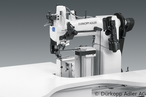 697-15155 Dürkopp Adler 1-Needle lockstitch post bed bottom feed, needle feed and alternating foot top feed sewing machine (0697 015155 073)
