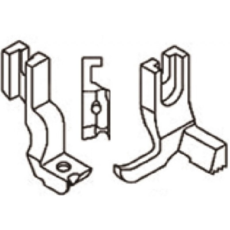 DY350A Piping Feet — Piping Feet Set Toe and groove are on left side From groove to needle hole : 0mm Suitable for: