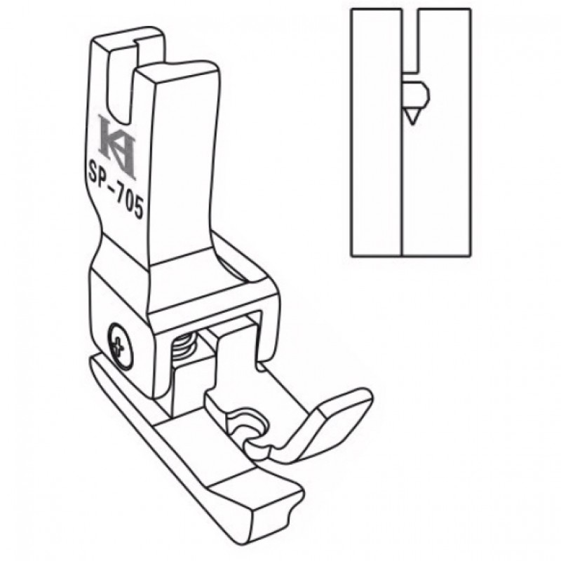 SP-705 Left Compensating Feet — Left Compensating Feet for Folder *Optional size: The space between needle hole and left guide.