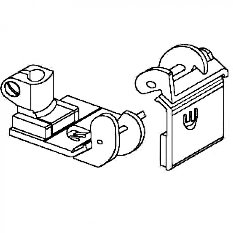 529E Tape Attaching Foot — Tape Attaching Foot for Coverstitch Machine Guiding edge adjustable. Presser Bar Internal Diameter: 6.0mm Max. Elastic Tape Size: 18mm