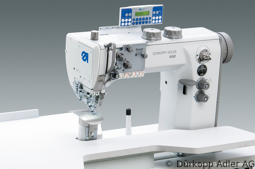 680- Dürkopp Adler 1-Needle lockstitch post bed bottom feed, needle feed and alternating foot top feed sewing machine (0680 990001 006)
