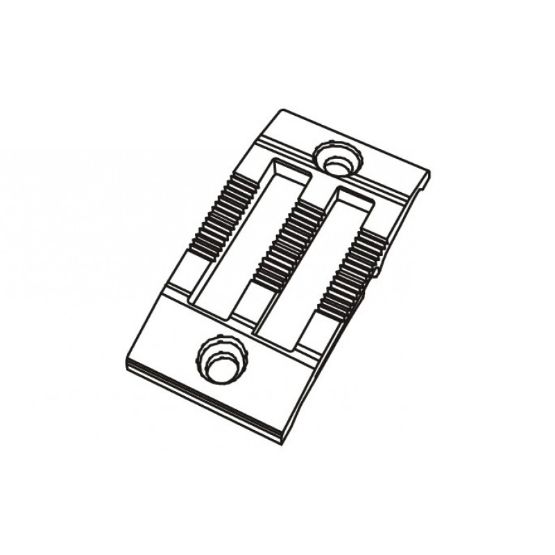 KH868-NP Needle Plate — Needle plate for Durkopp Adler 868 Max. stitch length: 12mm *For 5mm needle plate, there is no center bar on it.