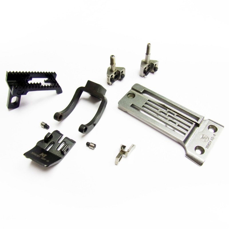 35800 3N 1/4" Heavy Material Conversion Kit — Spare Parts for Union Special 35800 1/4", 3-Needle Conversion Kit for Heavy Material Full Set includes: Optional Items: 23420 Folder