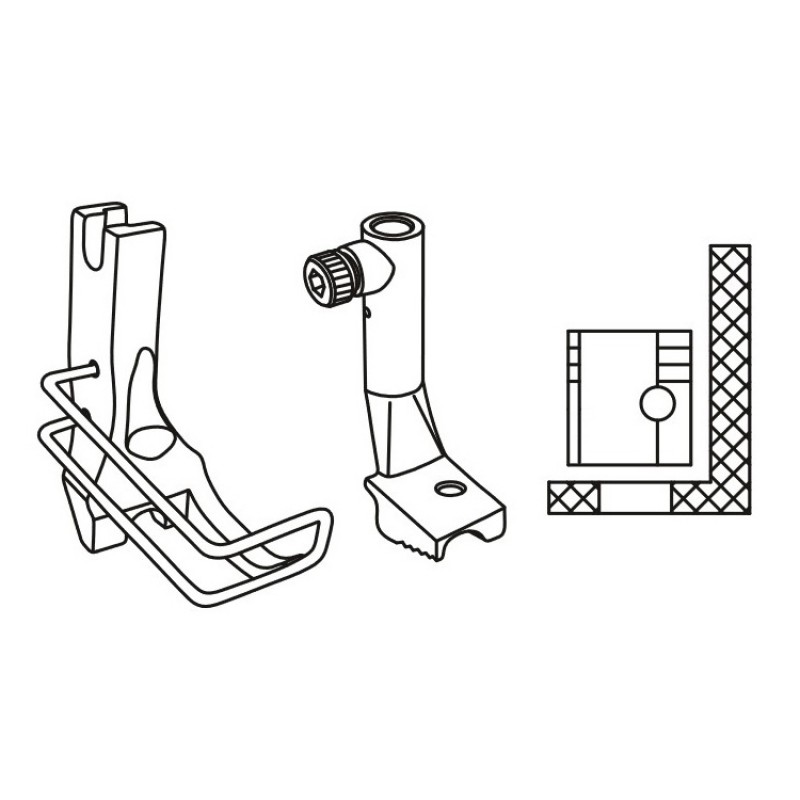 KH269PCS Piping Feet — Piping operation to the left of the needle