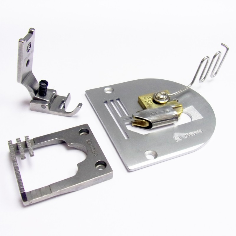 KHF76 Brassiere Edge Binder & Gauge Set — Brassiere Edge Binder for Zigzag SewingBelow are the default combinations for reference.*The binding effect may vary depending on different materials and sizes. Please use different gauge sets/parts according to your own needs.