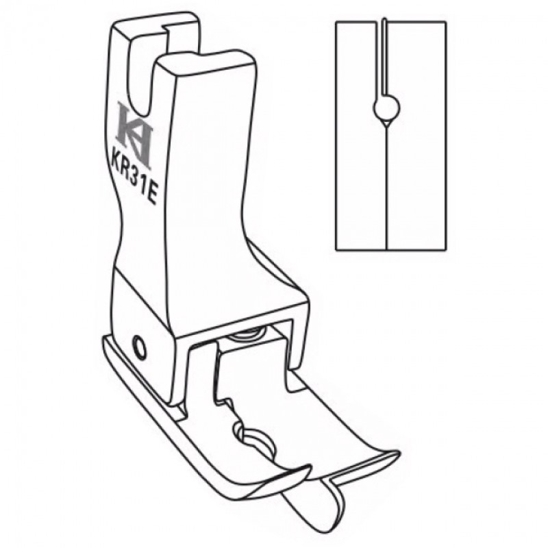 KR-31E Right Compensating Feet — Right Compensating Feet (Edge/Invisible Stitch)